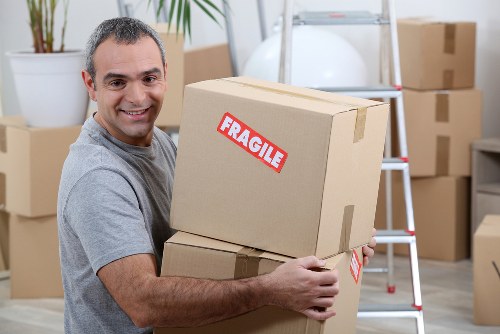 House movers preparing for a residential move in Holborn