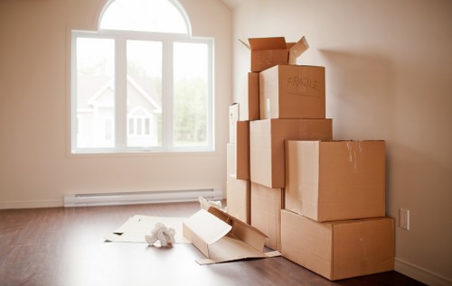 Low-carbon van loaded for an eco-friendly move in central London