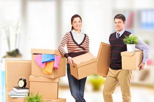 Packed household items ready for safe transport in Holborn
