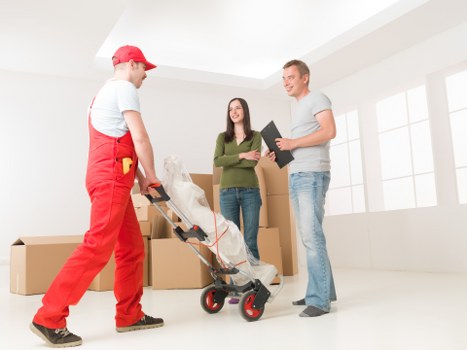 Moving truck positioned near a Holborn property with access considerations