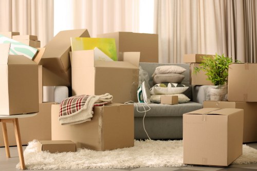 Loading items into a van for a move in Holborn