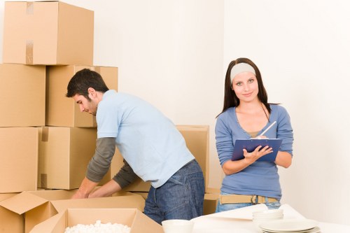 Office removals setup in Holborn with desks and equipment
