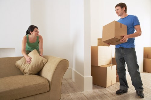Loading furniture into a removals van for a Holborn move